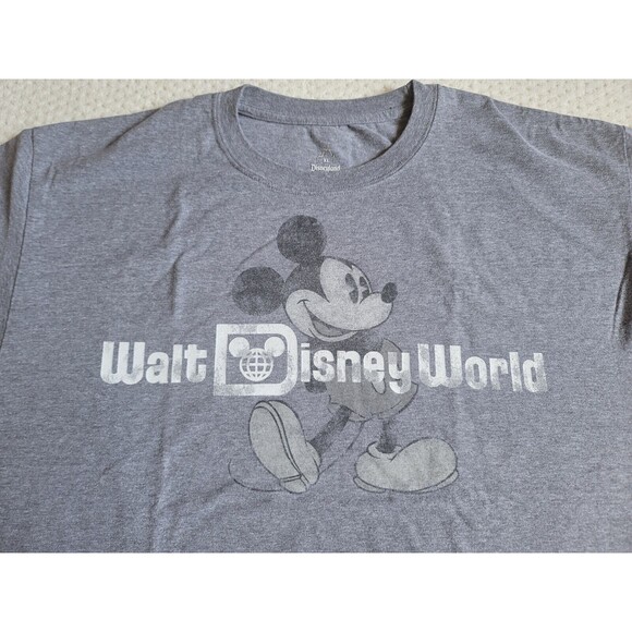 Walt Disney World Hanes Gray Mickey Mouse Short sleeve T-Shirt, XL EUC - Picture 2 of 4